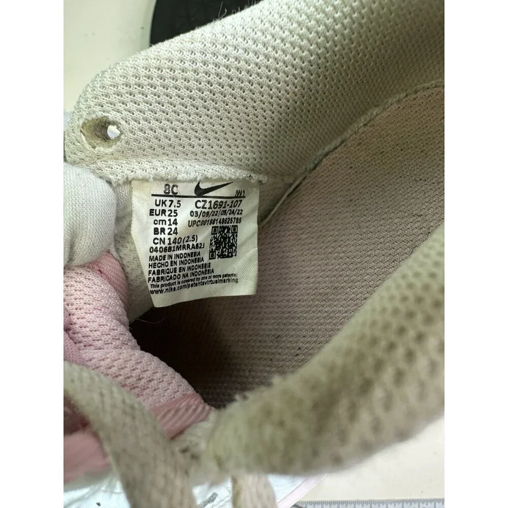 Nike Force1 infant Jr Kids Shoes Sz 8C Boy / Girl Pink🩷Trainers Sneakers